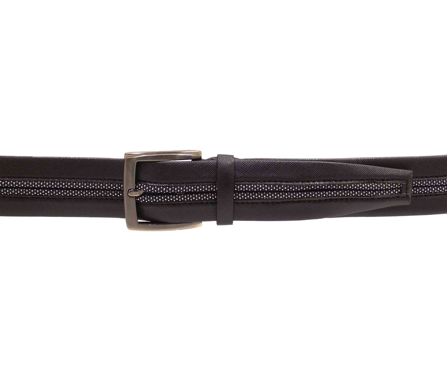 Stefano Corsini Piped Belt - Black / White