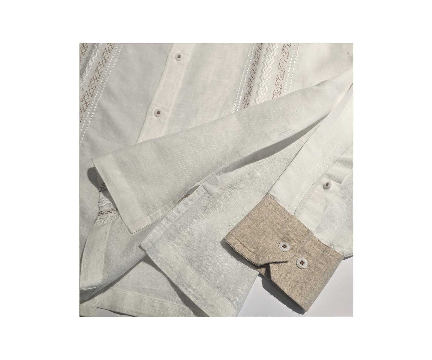 Palminteri Linen Long Sleeve Shirt - White