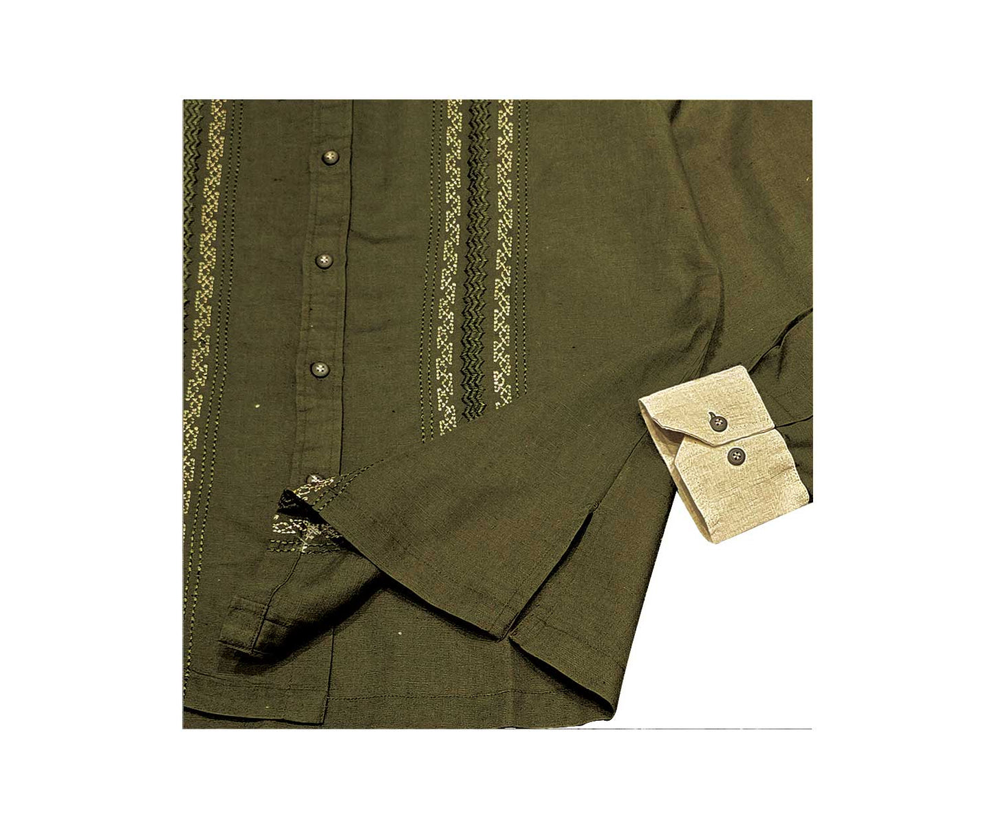 Palminteri Linen Long Sleeve Shirt - Olive