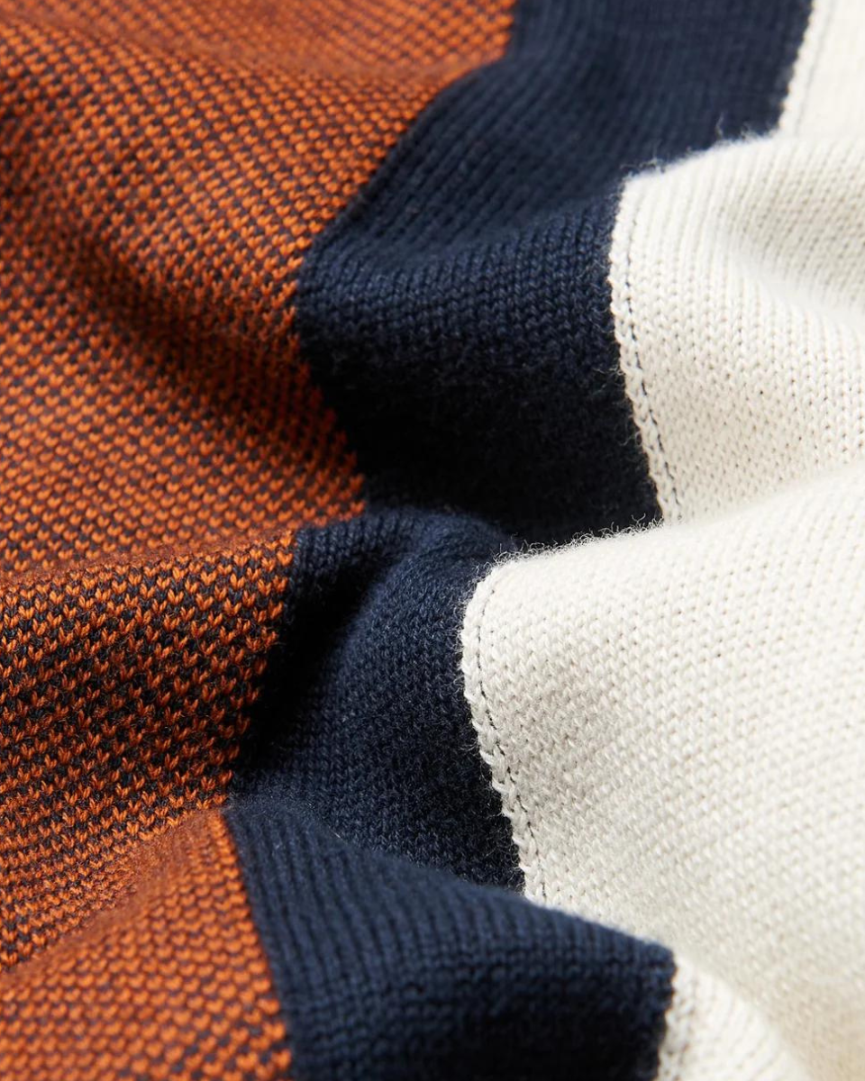 Ben Sherman Vertical Polo Knit - Dark Navy