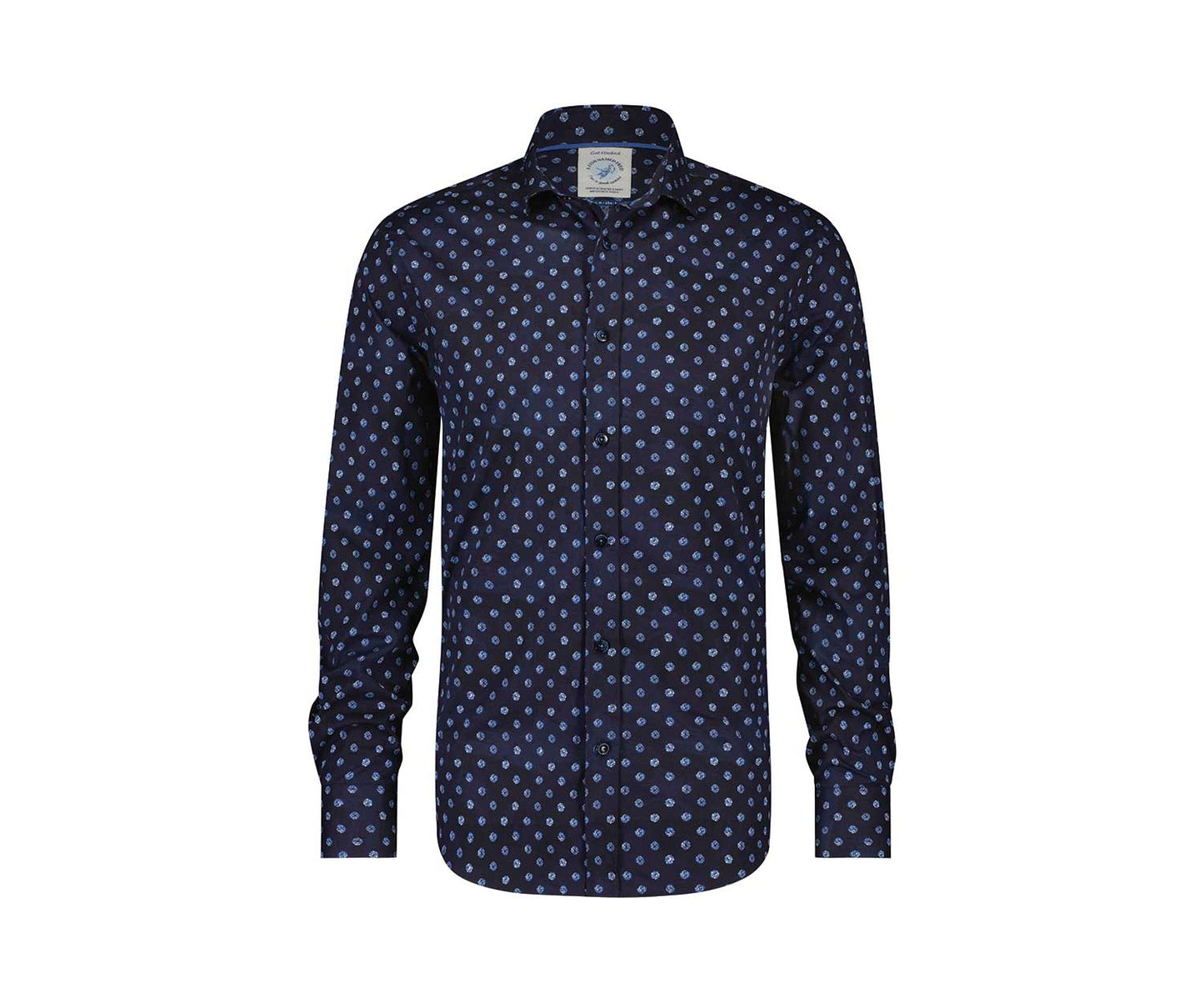 A Fish Named Fred Snow Flake Shirt - Navy