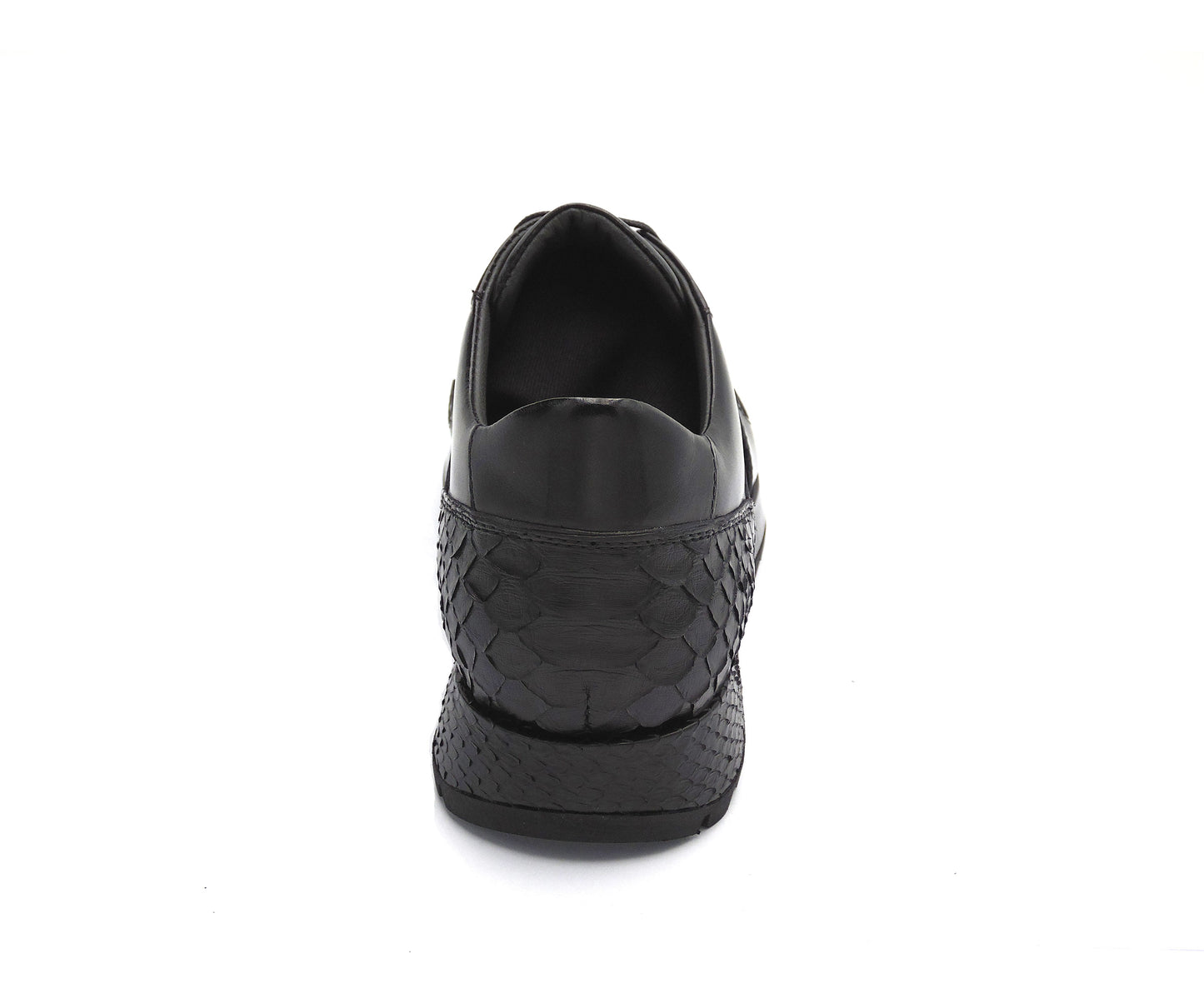 Dirami Python And Nappa Leather Sneaker - Black