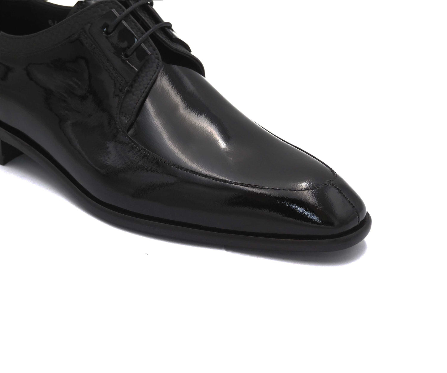 Dirami Patent Leather And Carbon Fibre Dress Shoe - Black