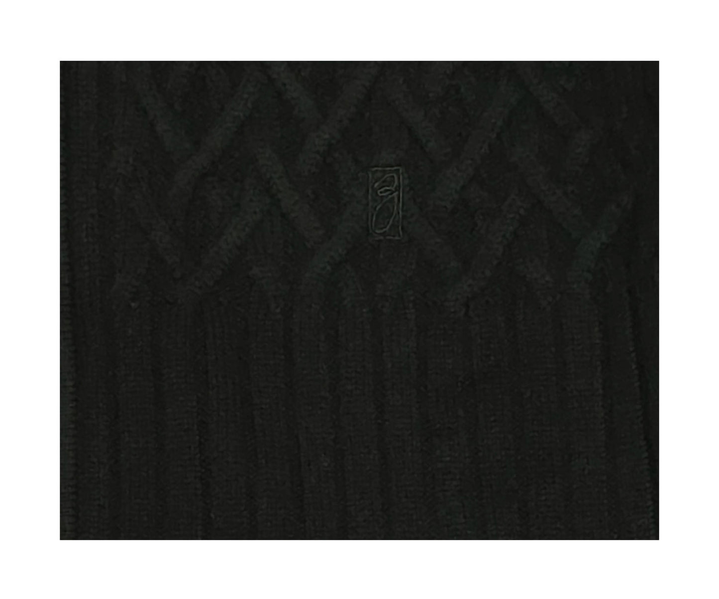 Scozia Loro Piana Merino Cable Knit Full Zip – Black