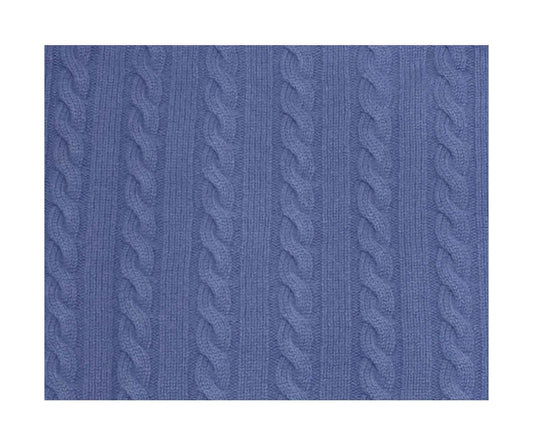Scozia Loro Piana Merino Cable Knit Quarter Zip – Indigo
