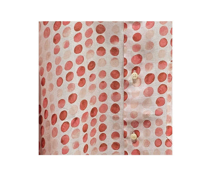 Rossini White and Rosa Dot Linen Shirt
