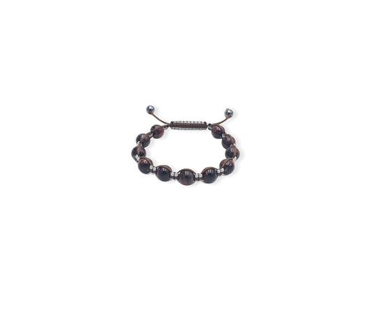 Golden Brown Obsidian Beaded Bracelet