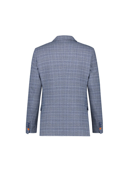 A Fish Named Fred Blazer - Light Grey And Navy Check