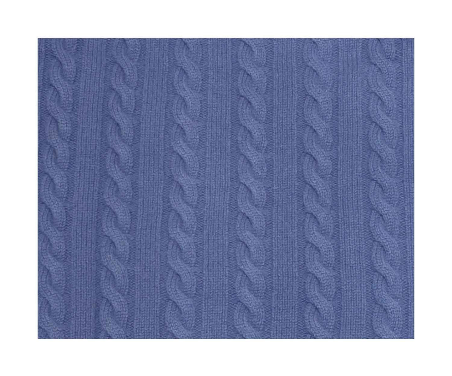 Scozia Loro Piana Merino Cable Knit Quarter Zip – Indigo