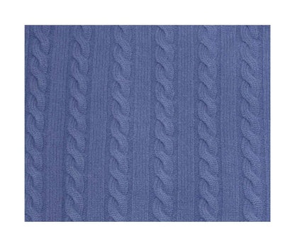 Scozia Loro Piana Merino Cable Knit Quarter Zip – Indigo