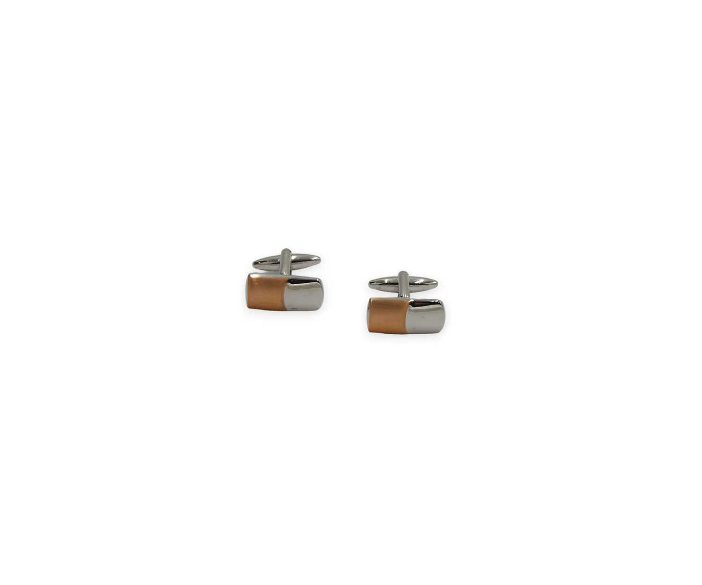 Rose Gold And Silver Cufflink