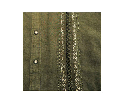 Palminteri Linen Long Sleeve Shirt - Olive