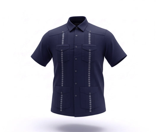 Palminteri Cuban Shirt - Navy